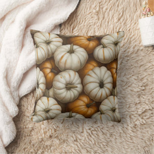 Coussin Motif de récolte Citrouille d'automne   Automne Ru