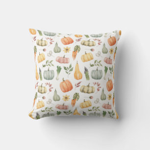 Coussin Motif de récolte d'automne Watercolor