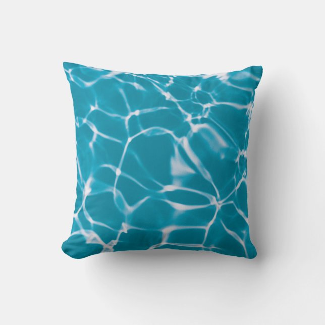 Coussin Motif de réflexion Blue Water (Recto)