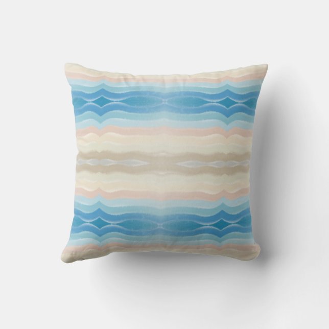 Coussin Motif de répétition de salé de rivage côtier (Verso)