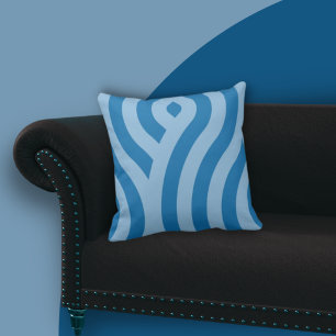 Coussin Motif de répétition en bleu