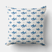 Coussin Motif de requin bleu mignon (Recto)