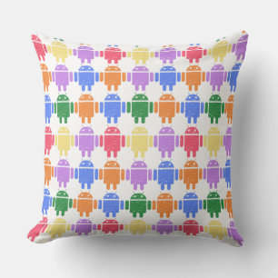 Coussin Motif de robots coloré illustré