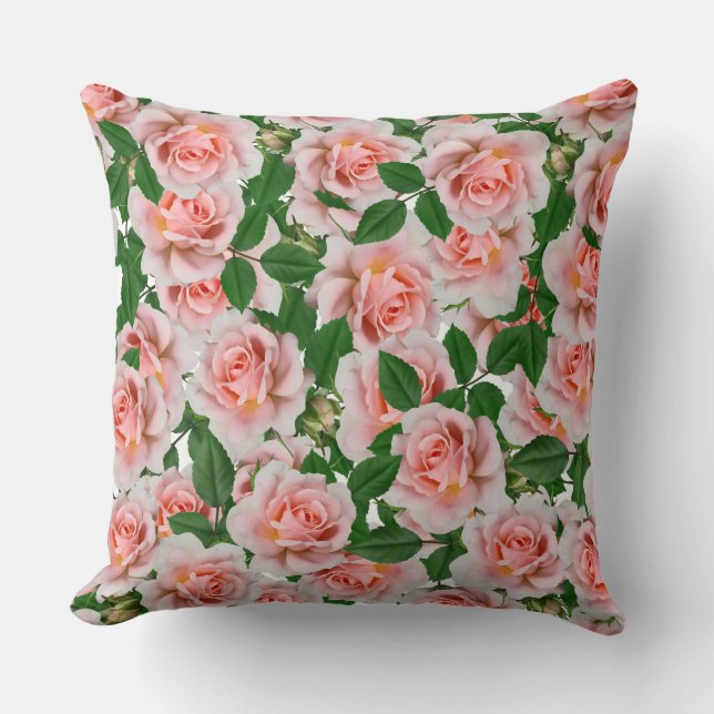 Coussin motif de roses (Recto)