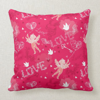 Coussin Motif de Saint-Valentin avec le cupidon
