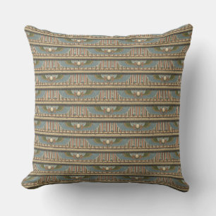Coussin Motif de scarabée et de hiéroglyphes de l'Égypte a