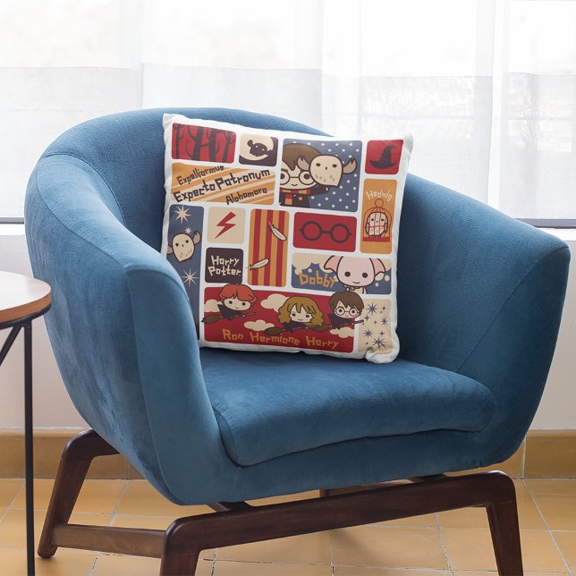 Coussin Motif de scènes de dessin animé Harry Potter (Créateur téléchargé)