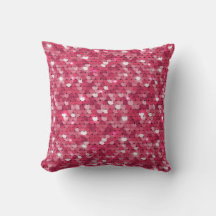 Coussin Motif de séquence rose parties scintillant