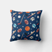 Coussin Motif de sport de baseball (Verso)