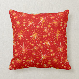 Coussin Motif de Spoutnik de la moitié du siècle,