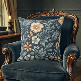 Coussin Motif de style botanique inspiré de William Morris