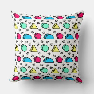 Coussin Motif de style de Neo Memphis coloré