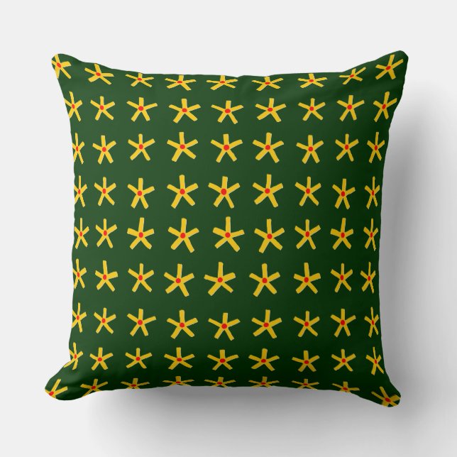 Coussin Motif de style égyptien antique - Vert foncé (Recto)