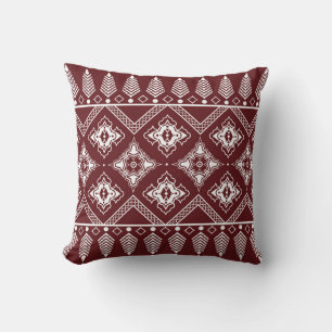 Coussin Motif de style ethnique géométrique asiatique