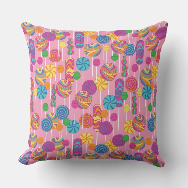 Coussin Motif de sucrerie de lucettes (Recto)