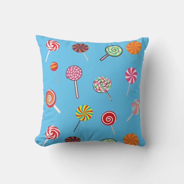 Coussin Motif de sucreries Lollipop savoureux (Recto)
