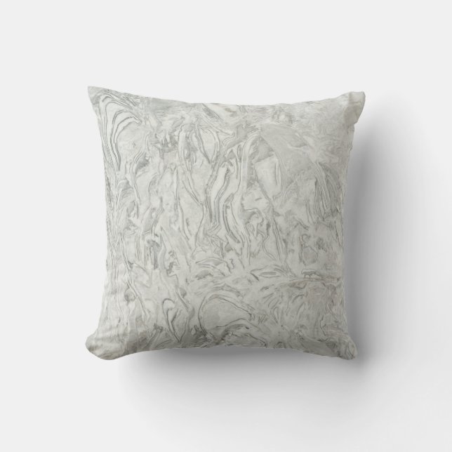 Coussin Motif de surface en marbre gris (Recto)