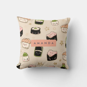 Coussin Motif de sushi et de sauce de soja adorable person