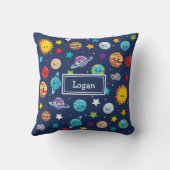 Coussin Motif de système solaire pour enfants (Verso)
