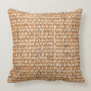 Coussin Motif de tapis de sisal