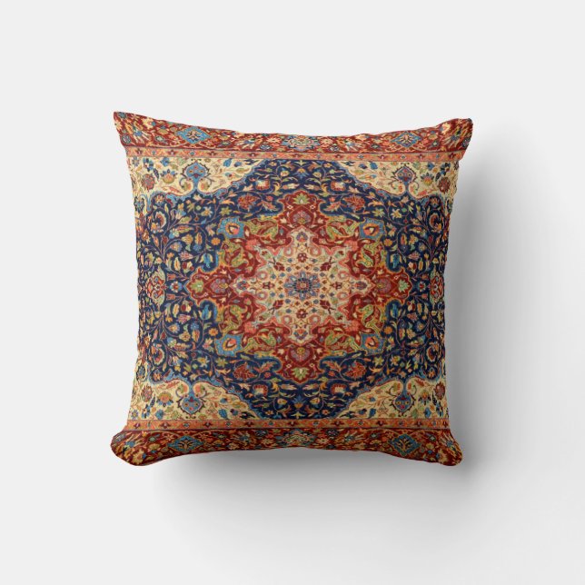 Coussin Motif de tapis persan turc oriental (Recto)