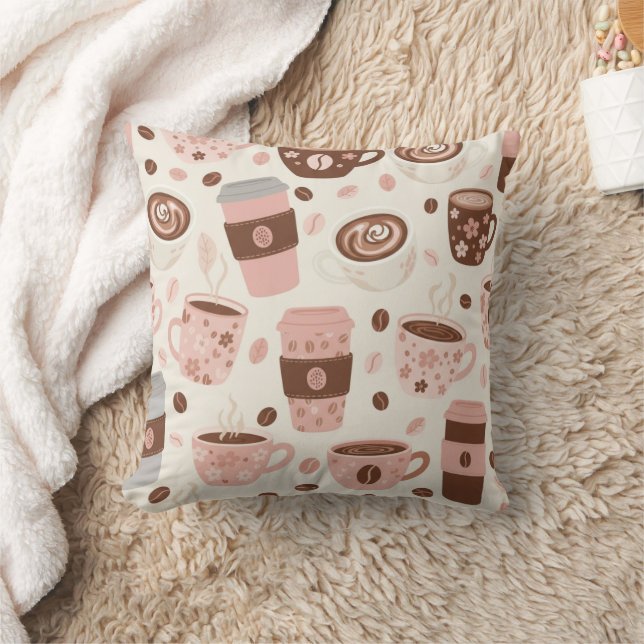 Coussin Motif de tasse de café cosy (10) (Couverture)