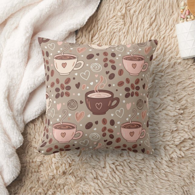 Coussin Motif de tasse de café cosy (8) (Couverture)