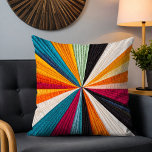 Coussin Motif de texture coloré moderne de surface composé<br><div class="desc">Colorful Modern Quilt Texture Motif Throw Oreillers dispose d'un abstrait coloré moderne texturé look motif. Parfait pour la décoration de maison et de bureau et comme un cadeau pour la famille et les amis. Créé par Evco Studio www.zazzle.com/store/evcostudio</div>