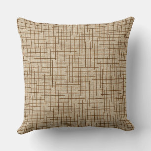 Coussin Motif de texture de toile de jute en croisillons m