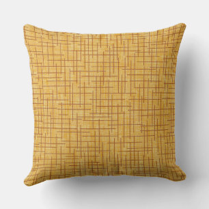 Coussin Motif de texture de toile de jute en croisillons m