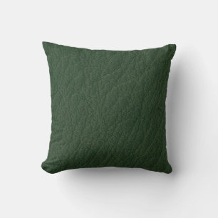 Coussin Motif de texture en cuir vert olive