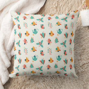 Coussin Motif de théière de cuisine cosy