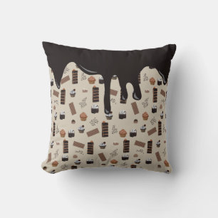 Coussin Motif de thème de chocolat