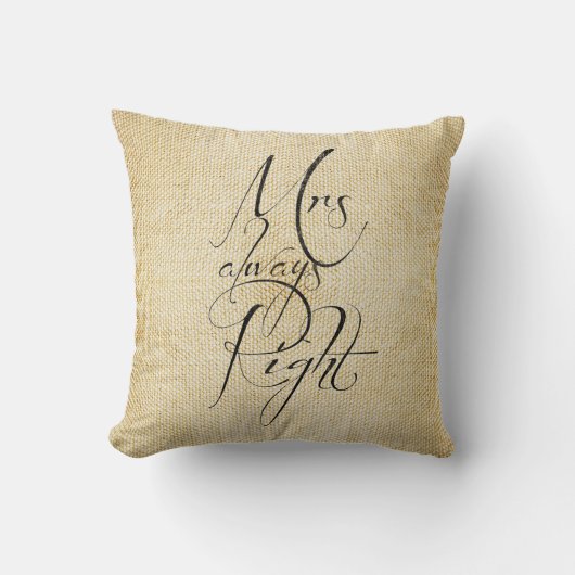 Coussin Motif de toile de Mme Always Right et de M. Right (Recto)