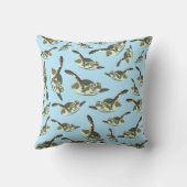Coussin Motif de tortues de mer mignonnes (Verso)