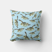 Coussin Motif de tortues de mer mignonnes (Recto)