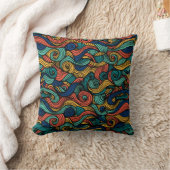 Coussin Motif de tourbillon abstrait coloré (Couverture)