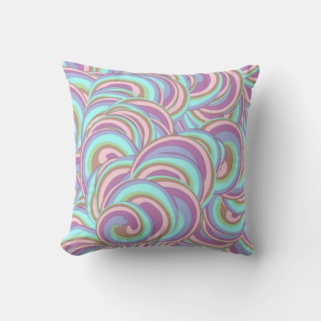 Coussin Motif de tourbillons multicolores (Recto)