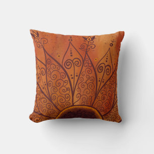 Coussin Motif de tournesol Abstrait