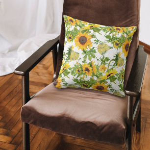 Coussin Motif de tournesol d'été