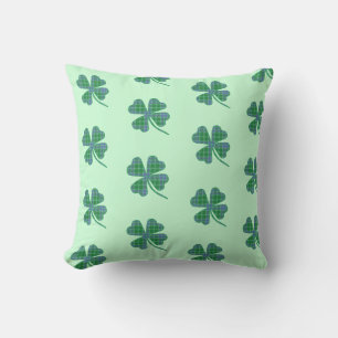 Coussin Motif de trèfle à quatre feuilles pour Shamrock ve