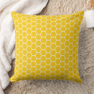 Coussin Motif de treillis en nid d'abeille géométrique