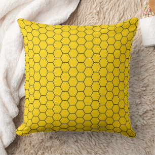 Coussin Motif de treillis en nid d'abeille géométrique