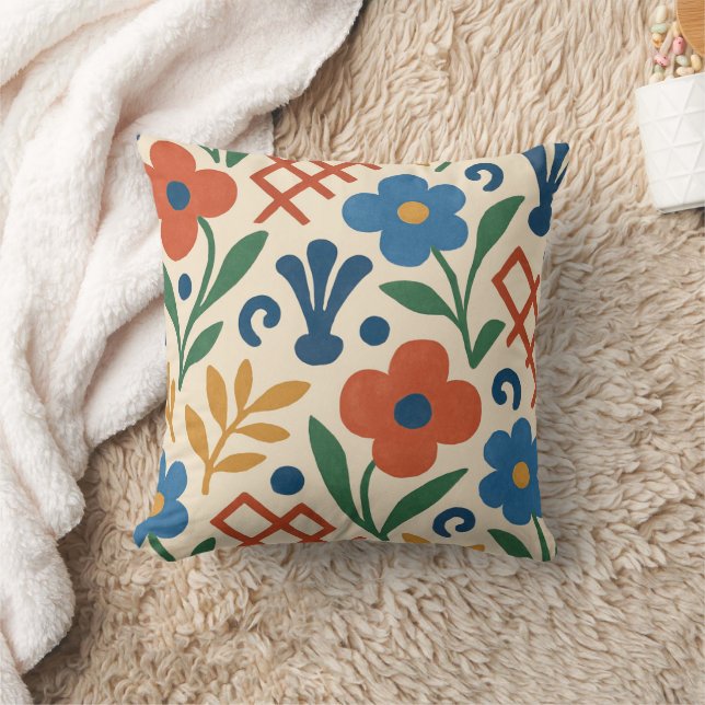 Coussin Motif de Trellis Floral (Couverture)