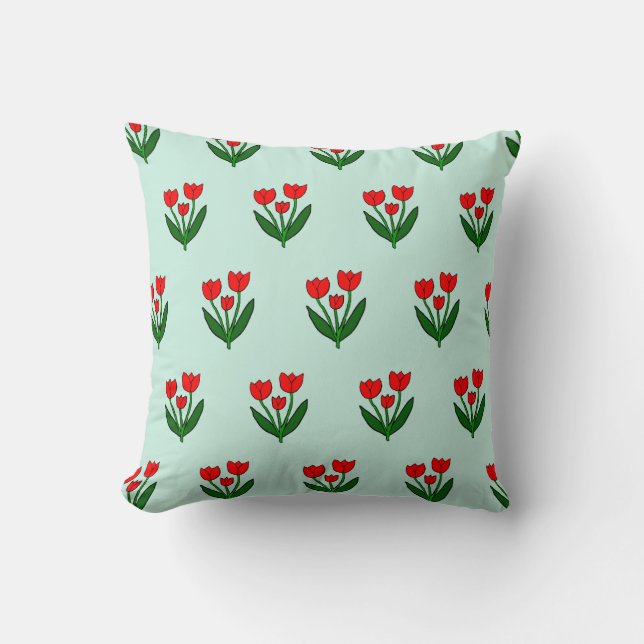 Coussin Motif de tulipes (Recto)