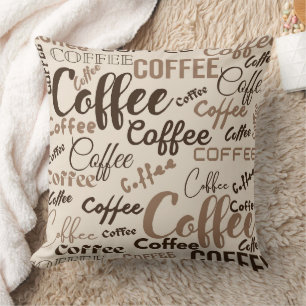 Coussin Motif de typographie de café vintage (4)