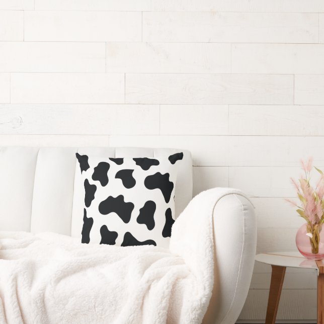 Coussin Motif de vache noir et blanc (Canapé)
