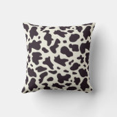 Coussin Motif de vache noir et blanc Imprimer (Verso)