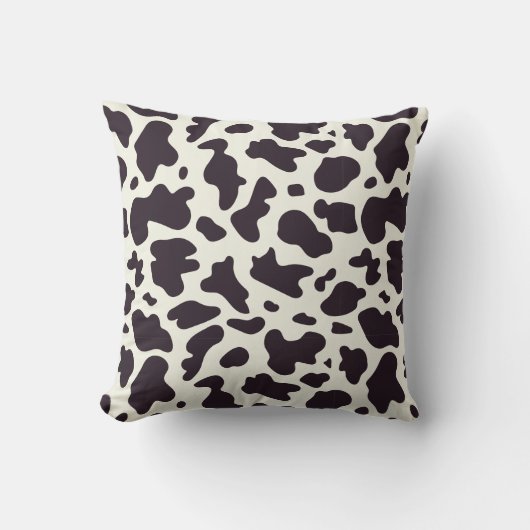 Coussin Motif de vache noir et blanc Imprimer (Recto)