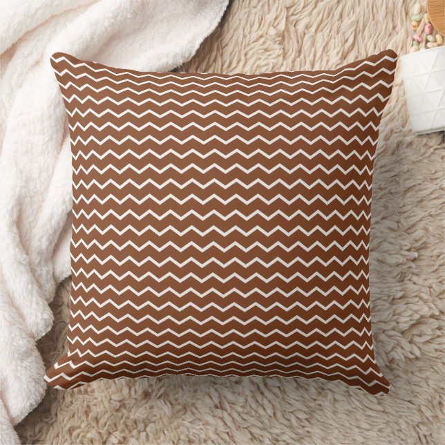 Coussin Motif de vagues Chevron Dynamiques (Couverture)